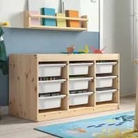 Etajeră cu containere Ikea Trofast 9 52 x 93 x 44 cm / Pin Masiv / Sonoma Oak photo 5