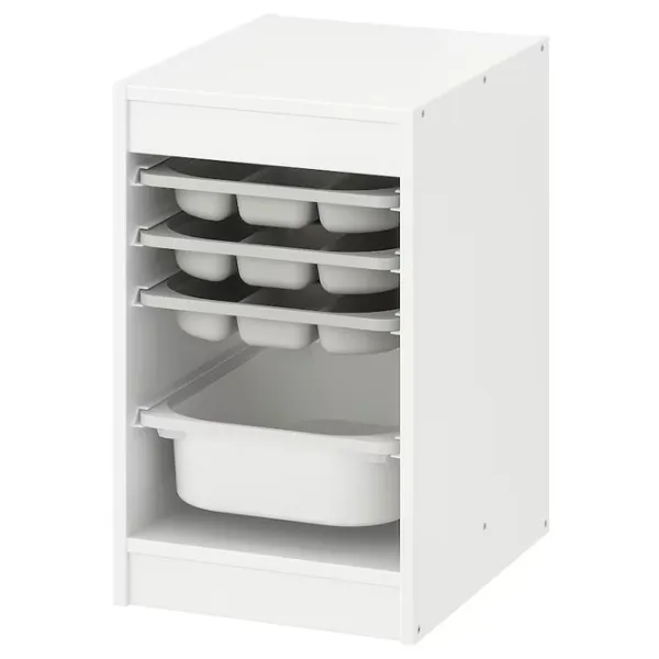 Стеллаж с контейнерами Ikea Trofast 3 56 x 34 x 44см cm / ЛДСП / White photo 1