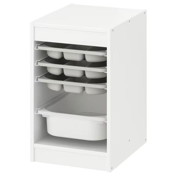Стеллаж с контейнерами Ikea Trofast 3 56 x 34 x 44см cm / ЛДСП / White photo 1