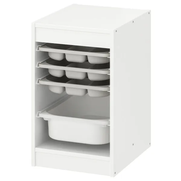 Стеллаж с контейнерами Ikea Trofast 3 56 x 34 x 44см cm / ЛДСП / White photo 1