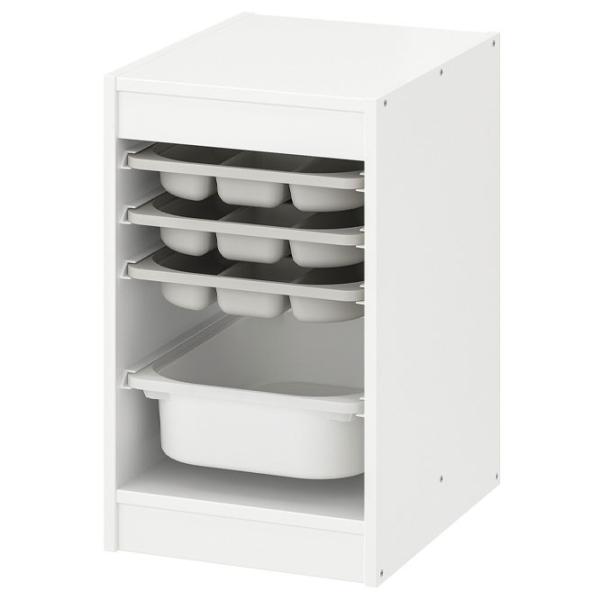 Стеллаж с контейнерами Ikea Trofast 3 56 x 34 x 44см cm / ЛДСП / White photo 1