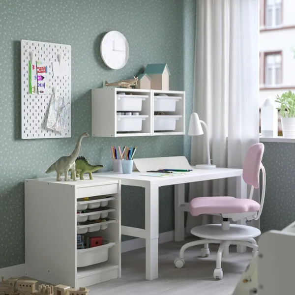 Стеллаж с контейнерами Ikea Trofast 3 56 x 34 x 44см cm / ЛДСП / White photo 4
