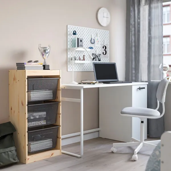 Стеллаж Ikea Trofast 3 91 x 44 x 30см cm / Массивная сосна / Дуб cонома photo 2