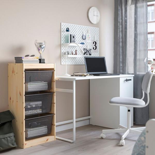 Стеллаж Ikea Trofast 3 91 x 44 x 30см cm / Массивная сосна / Дуб cонома photo 2