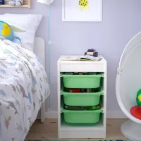 Стеллаж с контейнерами Ikea Trofast 3 56 x 34 x 44см cm / ЛДСП / White photo 5
