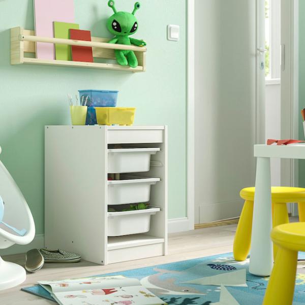 Etajeră cu containere Ikea Trofast 3 56 x 34 x 44 cm / PAL / White photo 3 Etajeră cu containere Ikea Trofast 3 56 x 34 x 44 cm / PAL / White photo 3
