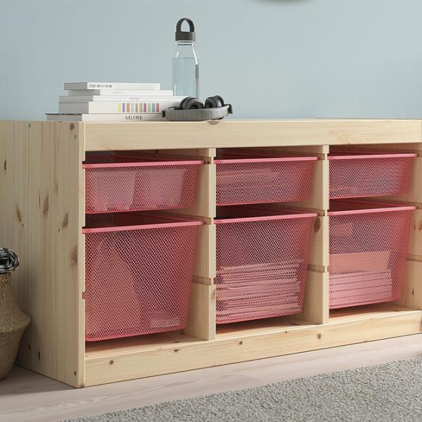 Стеллаж с контейнерами Ikea Trofast 6 52 x 93 x 44см cm / Массивная сосна / Дуб cонома photo 3