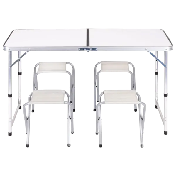 Set mobilă terasă Modern Home HTA120R+4S Aluminiu / MDF / Stofă / White photo 1