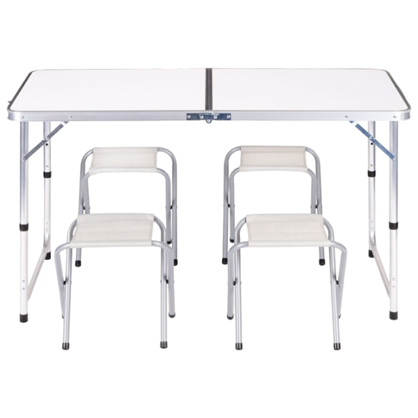 Set mobilă terasă Modern Home HTA120R+4S Aluminiu / MDF / Stofă / White photo 1