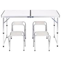 Набор мебели для террасы Modern Home HTA120R+4S Алюминий / МДФ / Ткань / Белый