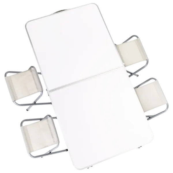 Set mobilă terasă Modern Home HTA120R+4S Aluminiu / MDF / Stofă / White photo 5