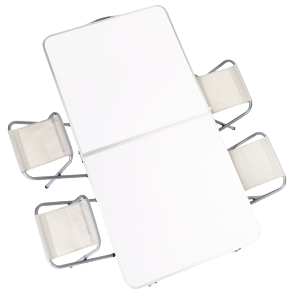 Set mobilă terasă Modern Home HTA120R+4S Aluminiu / MDF / Stofă / White photo 5