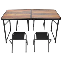 Набор мебели для террасы Enero Camp 1055305 Полиэстер / МДФ / Алюминий / Черный