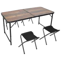 Set mobilă terasă Enero Camp 1055305 Poliester / MDF / Aluminiu / Black photo 2