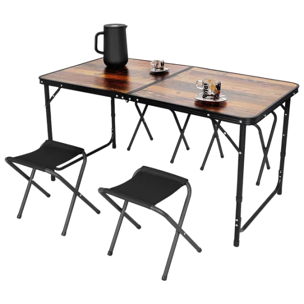 Set mobilă terasă Enero Camp 1055305 Poliester / MDF / Aluminiu / Black photo 4