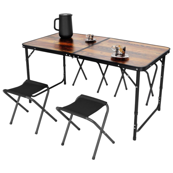 Set mobilă terasă Enero Camp 1055305 Poliester / MDF / Aluminiu / Black photo 4