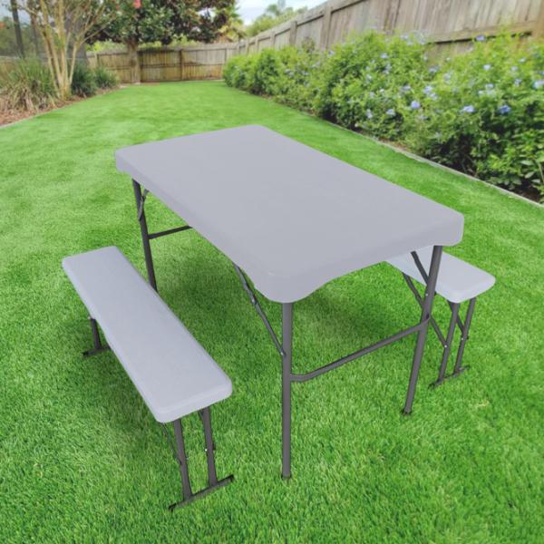Set mobilă grădină Saska Garden 1053950 polietilenă / Plastic / Metal / Gray photo 4