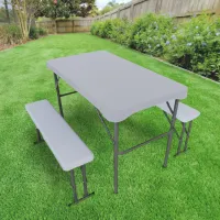 Set mobilă grădină Saska Garden 1053950 polietilenă / Plastic / Metal / Gray photo 4
