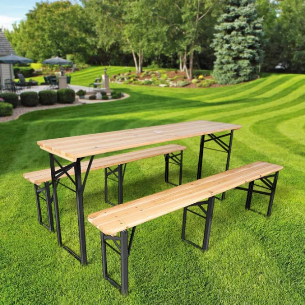 Набор мебели для террасы Saska Garden 1053936 Металл / Дерево / Дерево / Черный photo 8