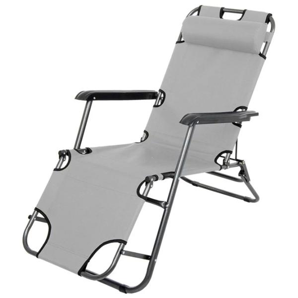 Șezlong Royokamp Level 1032245 Metal / Stofă / Gray Black photo 1