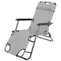 Șezlong Royokamp Level 1032245 Metal / Stofă / Gray Black