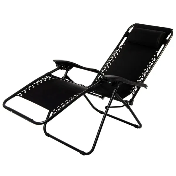 Шезлонг Enero Camp 1032221 Сталь / Oxford / Черный Черный photo 1 Шезлонг Enero Camp 1032221 Сталь / Oxford / Черный Черный photo 1