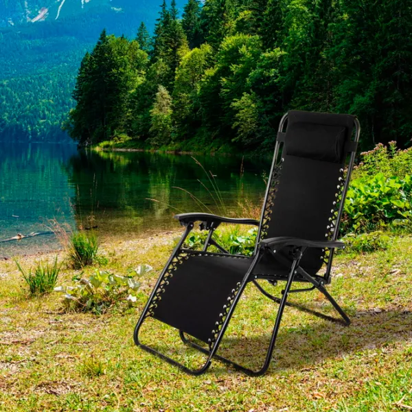 Шезлонг Enero Camp 1032221 Сталь / Oxford / Черный Черный photo 3 Шезлонг Enero Camp 1032221 Сталь / Oxford / Черный Черный photo 3