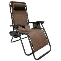 Шезлонг Saska Garden 1020181 Сталь / Текстиль / Коричневый Черный