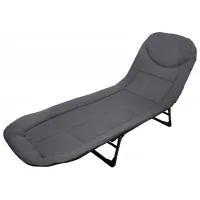 Șezlong Gotel L66C2 Oțel / Poliester / Black Black