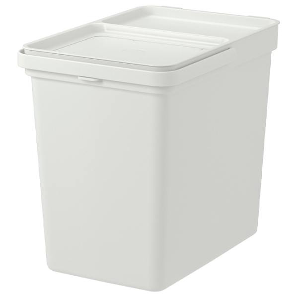 Set de sortare a deșeurilor Ikea Hallbar 44l / Plastic / Gray photo 2