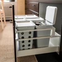 Набор для сортировки мусора Ikea Hallbar 44л / Пластик / Серый photo 4