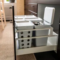 Набор для сортировки мусора Ikea Hallbar 42л / Пластик / Серый photo 7