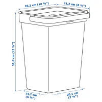 Набор для сортировки мусора Ikea Hallbar 42л / Пластик / Серый photo 9