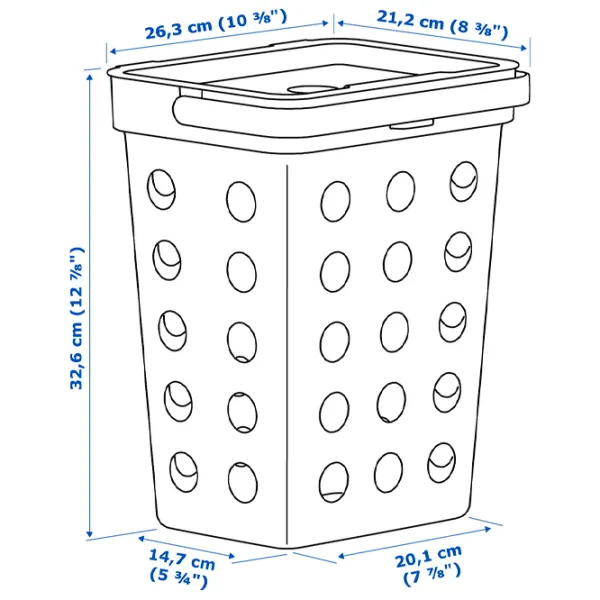 Set de sortare a deșeurilor Ikea Hallbar 40l / Plastic / Gray photo 8