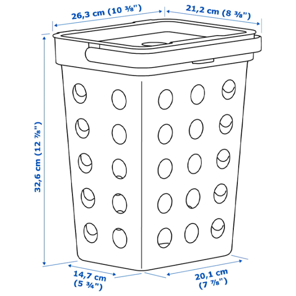 Set de sortare a deșeurilor Ikea Hallbar 40l / Plastic / Gray photo 8