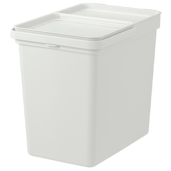 Набор для сортировки мусора Ikea Hallbar 55л / Пластик / Серый photo 4