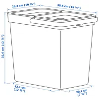Набор для сортировки мусора Ikea Hallbar 55л / Пластик / Серый photo 10
