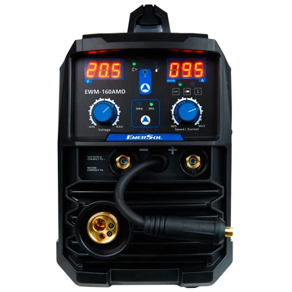 Aparat de sudat Enersol EWM-160AMD 230 V semiautomat (MIG/MAG), cu electrod (MMA), cu gaz inert (TIG) / Blue photo 2