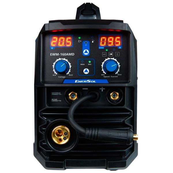 Aparat de sudat Enersol EWM-160AMD 230 V semiautomat (MIG/MAG), cu electrod (MMA), cu gaz inert (TIG) / Blue photo 2