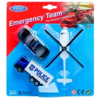 Set de mașini Welly Police 95210-3B(B) / / Black White photo 3
