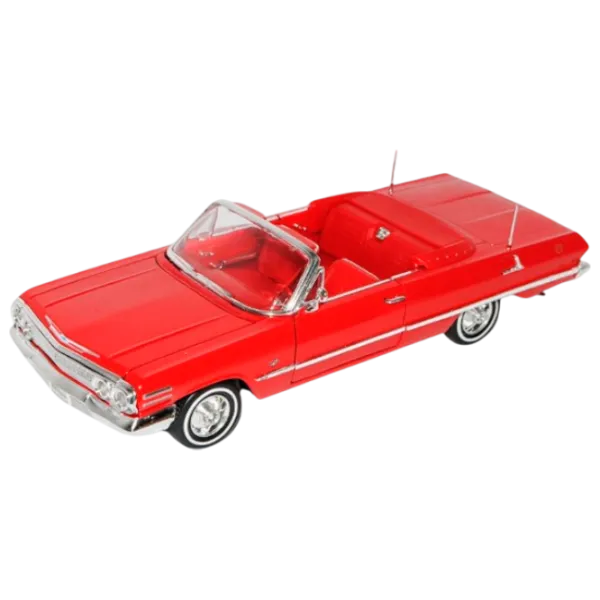 Машинка Welly Chevrolet Impala 1963 22434  / / Crom Красный photo 1