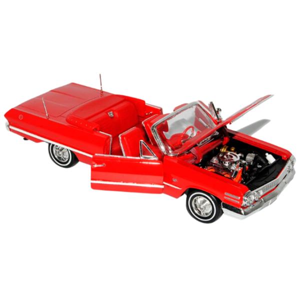 Машинка Welly Chevrolet Impala 1963 22434  / / Crom Красный photo 2