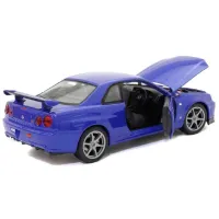 Mașină Welly Die Cast Nissan Skyline GT-R 24108 / / Gray Blue photo 5