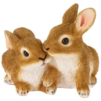 Садовая фигура ProGarden Пара кроликов Керамика / Коричневый