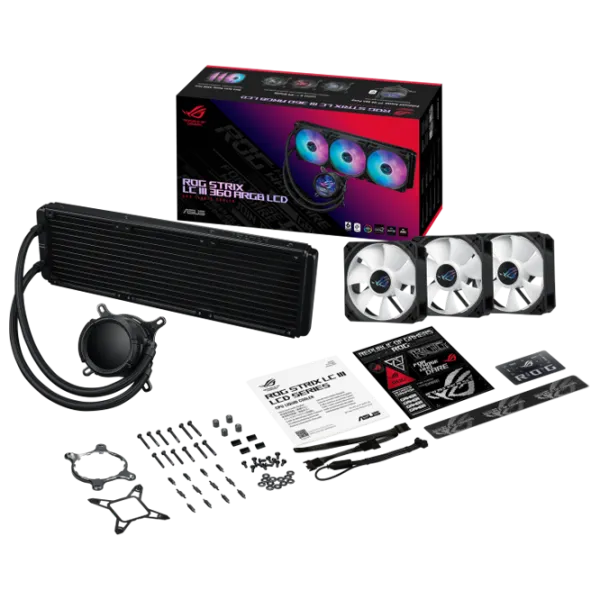Жидкостное охлаждение Asus ROG Strix LC III 360 ARGB LCD Fluid Dynamic Bearing / 2200 об/мин photo 9