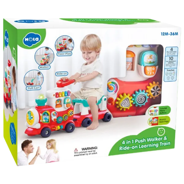 Jucărie de împins și tras Hola Toys HE8990  0+ / Red photo 3 Jucărie de împins și tras Hola Toys HE8990  0+ / Red photo 3