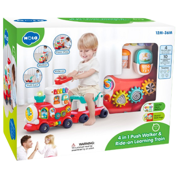 Jucărie de împins și tras Hola Toys HE8990  0+ / Red photo 3 Jucărie de împins și tras Hola Toys HE8990  0+ / Red photo 3