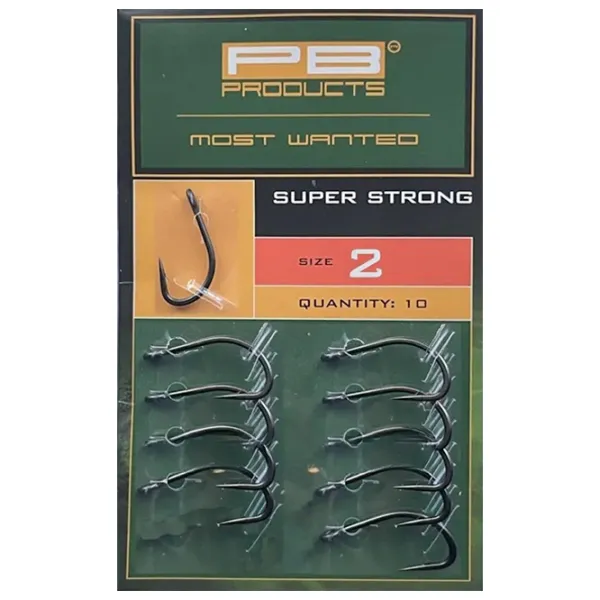 Set de cârlige PB Products SUPER STRONG DBF Cantitatea în set - 10 / Mărimea - 2 photo 1