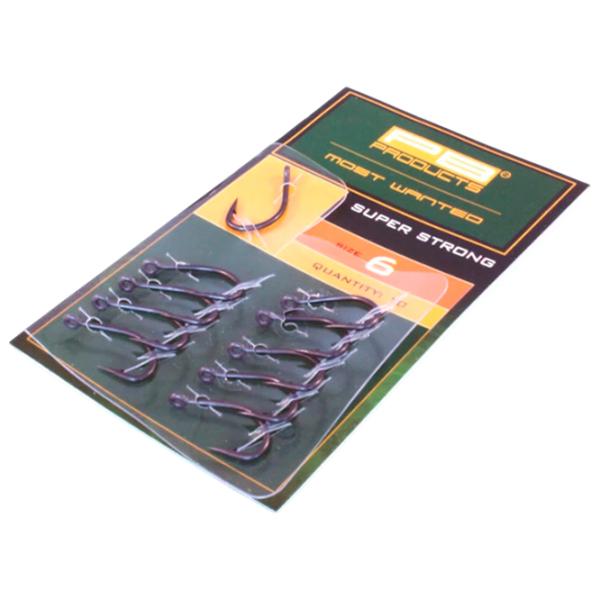 Set de cârlige PB Products SUPER STRONG DBF Cantitatea în set - 10 / Mărimea - 6 photo 1