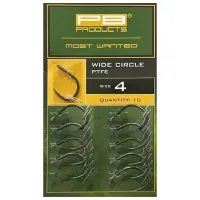 Набор крючков PB Products WIDE CIRCLE PTFE Количество в наборе - 10 / Размер - 4